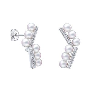 バランス アーム ネオ ダイヤモンド パヴェ イヤリング