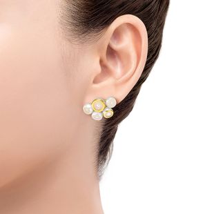 スライスド ベゼル イヤリング