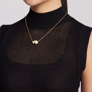 スクエアリーフ ネックレス