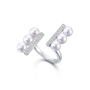 バランス パラレル ネオ ダイヤモンド パヴェ リング