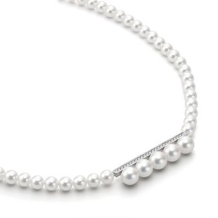 バランス シグネチャー ダイヤモンド パヴェ ネックレス