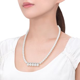 バランス シグネチャー ダイヤモンド パヴェ ネックレス