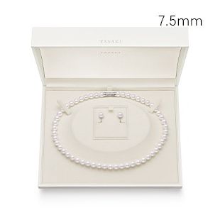 あこや真珠 ネックレスセット(7.5ｍｍ・イヤリングタイプ)