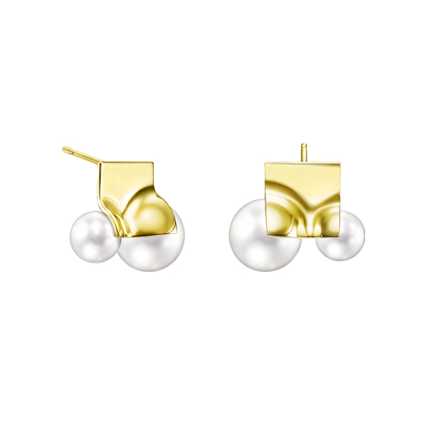 02 素材用 18k 1g アクセサリー　ハンドメイド　指輪　イヤリング FLOWER MOON PIERCED EARRINGS(1ZP0928)K18 ピアス｜スター