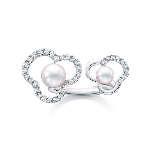 チャンツ デュオ ダイヤモンド パヴェ リング RPI-4901-18KWG|リング